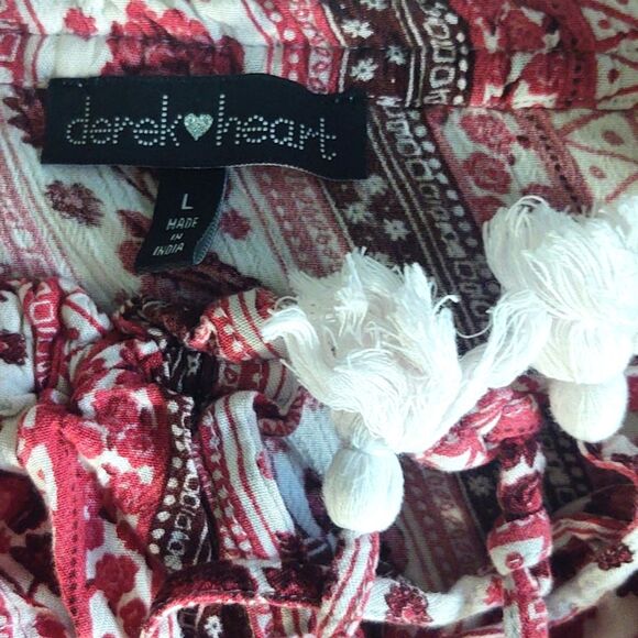 Floral Off the Shoulder Peasant Top - Derek Heart - Large - Picture 5 of 6